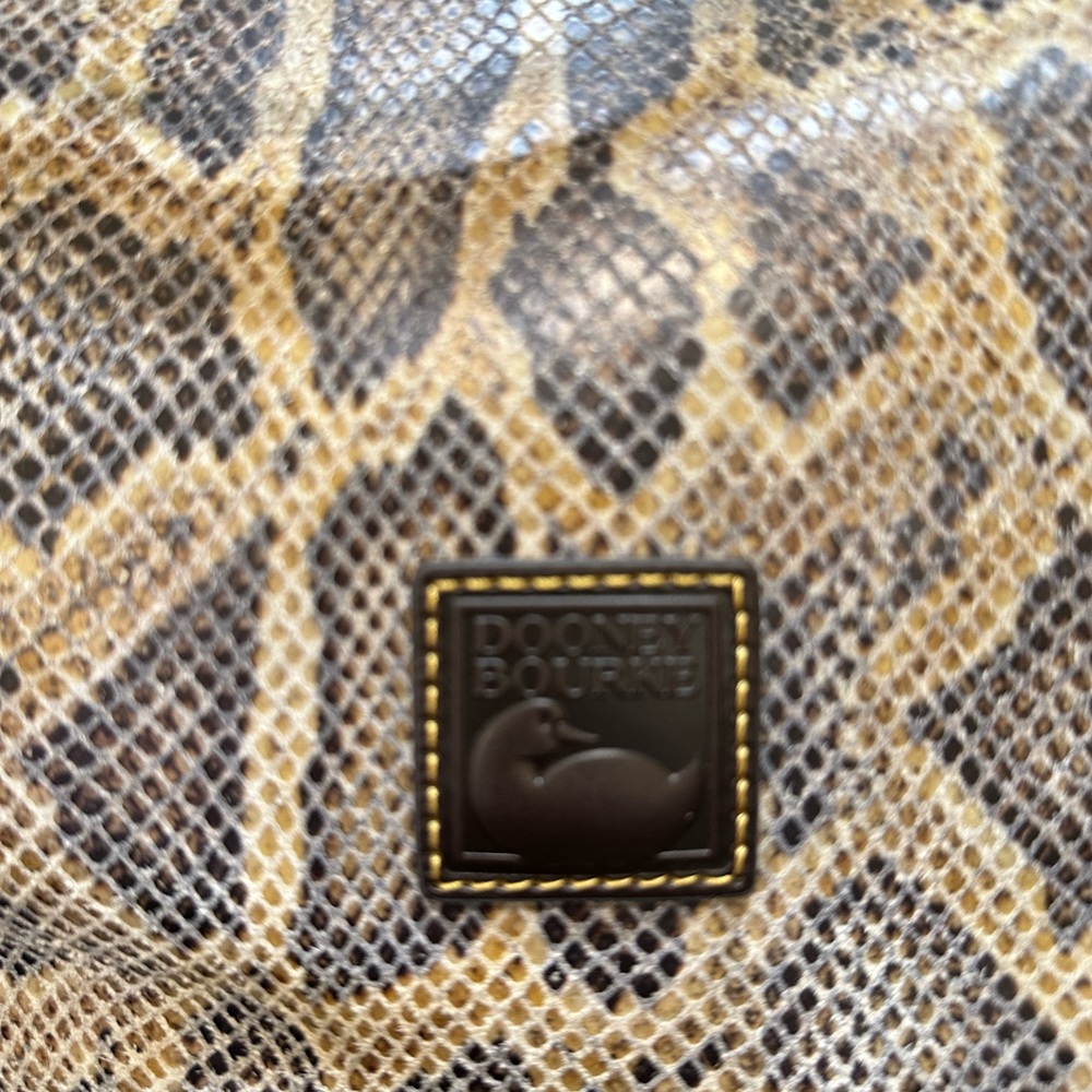 Dooney & Bourke Sloan Hobo Python Snakeskin Embossed Leather Large Handbag - Picture 5 of 16